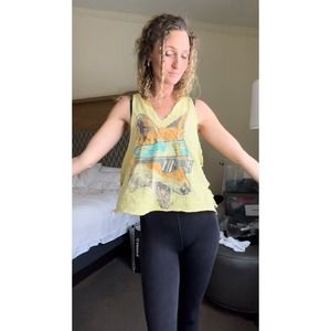 Ripped up yellow gym t- shirt